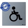 Piktogram - toaleta dla niepełnosprawnych, wym. 95 x 95 x 2 mm, stal matowa